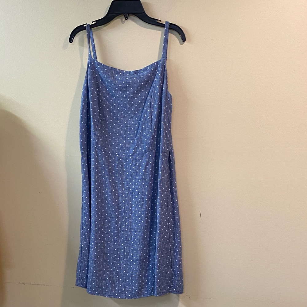 Blue Polka Dot Dress size L